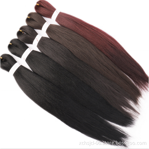 Synthetic Pre-stretched Braiding Hair Perm Yaki Braid Hair Bulk Jumbo Pre Stretched Braiding Hair Expression for Women